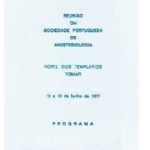 1ª Reunião da Sociedade Portuguesa de Anestesiologia